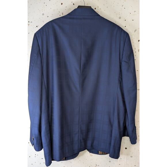 Tom James By RC Sport Coat Blazer Blue Plaid Single Vented - Picture 2 of 11